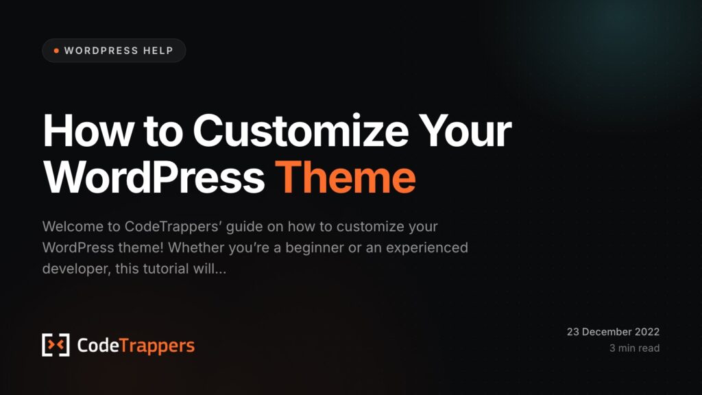 How to Customize Your WordPress Theme