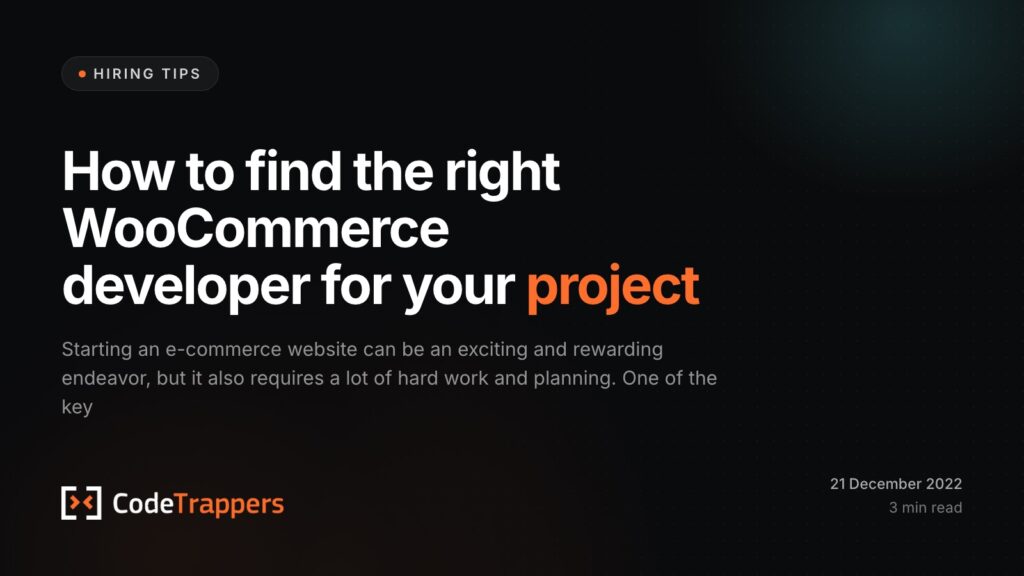 How to find the right WooCommerce developer for your project